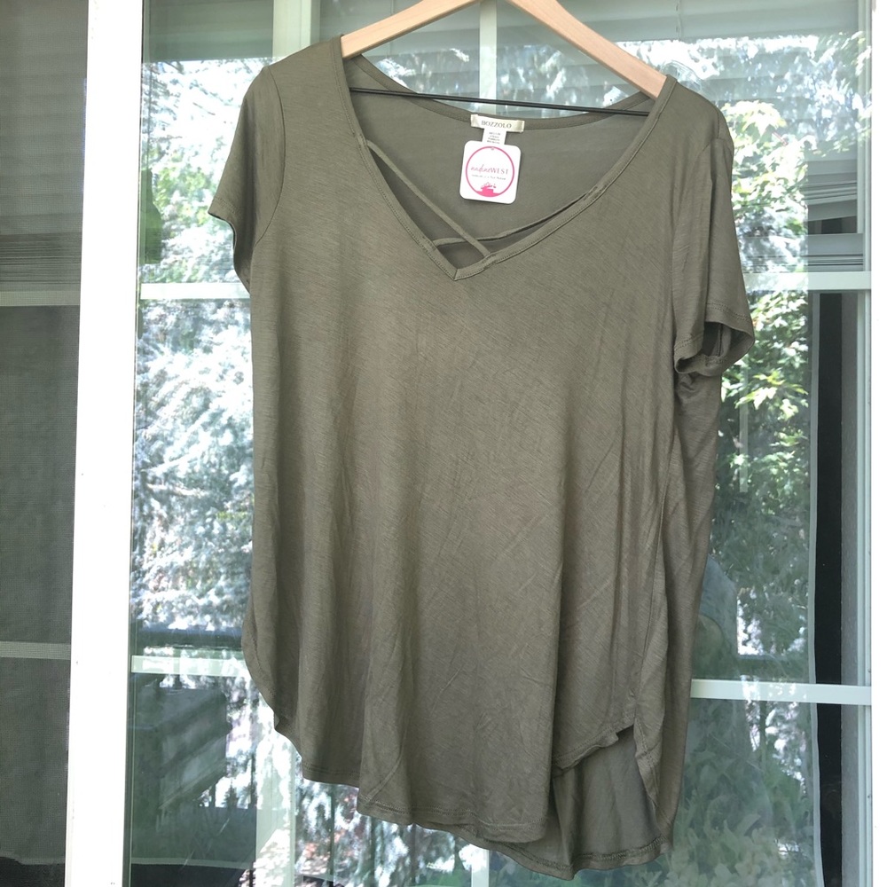 Hunter green blouse
